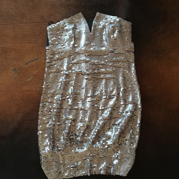 Shakuhachi Sequined Tux Mini Dress US Sz 4 - Picture 6 of 7
